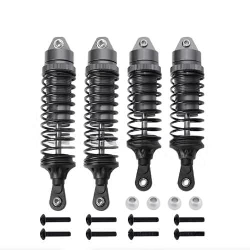 Kompatibel Mit Traxxas Für Slash 4x4 Rc Car Upgrade Metallbeschläge 4 Stück Stoßdämpfer RC-Stoßdämpfer(Gray) von QWHTYO