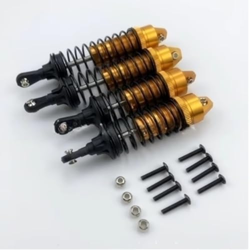 Kompatibel Mit Traxxas Für Slash 4x4 Rc Car Upgrade Metallbeschläge 4 Stück Stoßdämpfer RC-Stoßdämpfer(Yellow) von QWHTYO