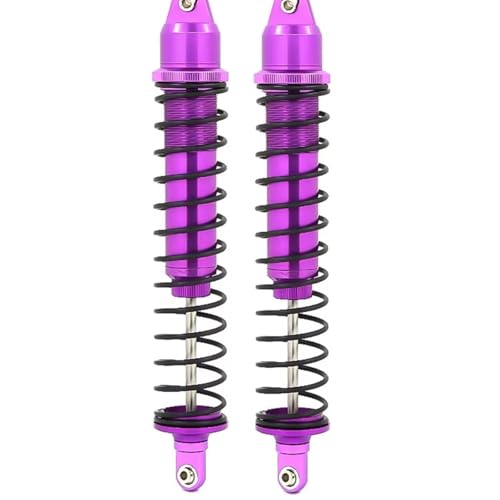 Kompatibel Mit Traxxas Für X-MAXX 1/5 RC Truck Autozubehör 2 Stück 220 Mm Stoßdämpfer Aus Aluminiumlegierung RC-Stoßdämpfer(Purple) von QWHTYO