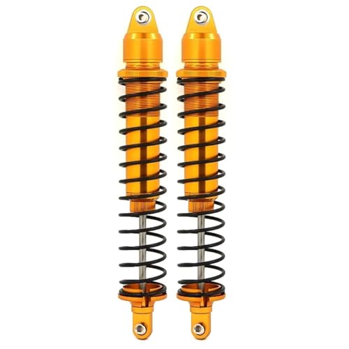 Kompatibel Mit Traxxas Für X-MAXX 1/5 RC Truck Autozubehör 2 Stück 220 Mm Stoßdämpfer Aus Aluminiumlegierung RC-Stoßdämpfer(Yellow) von QWHTYO