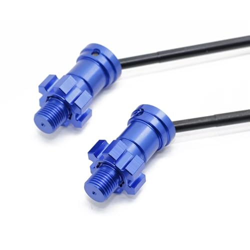 Kompatibel Mit Traxxas Für X-Maxx 6S 8S 1/5 RC Monster Truck Auto-Upgrades Teile Zubehör Metall Vorne Hinten Antriebswelle CVD RC Getriebewelle(Blue,2pcs) von QWHTYO