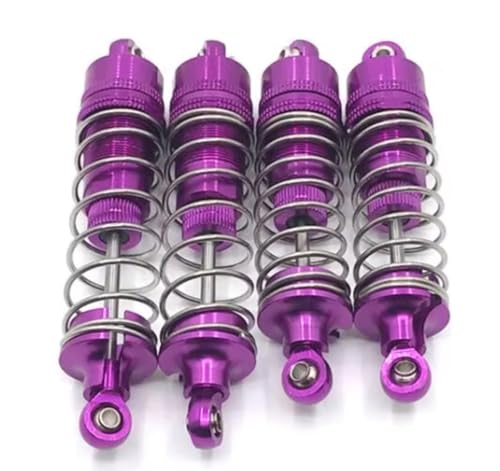 Kompatibel Mit WLtoys 104001 104002 RC Auto Ersatzteil-Upgrade Metall Ölstoßdämpfer Vorne Und Hinten RC-Stoßdämpfer(Purple) von QWHTYO