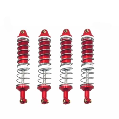 Kompatibel Mit WLtoys 104006 104010 104020 104026 1/10 RC Autoteile Metall Upgrade Hydraulischer Stoßdämpfer RC-Stoßdämpfer(Red) von QWHTYO