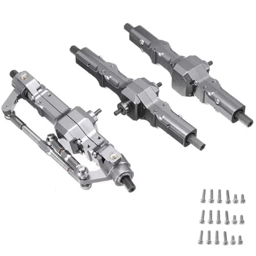 Kompatibel Mit WPL B16 B36 Für JJRC Q60 Q63 Q64 Für Fayee FY004 Für MN-77 6WD RC-Auto-Upgrade-Teile Metall Vorne Mitte Hinterachse RC Vorder Hinterachse(A) von QWHTYO
