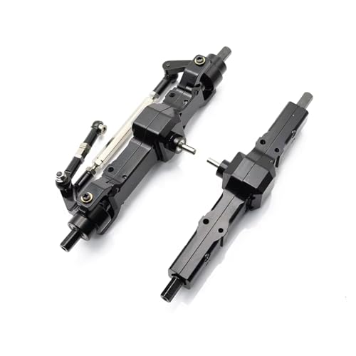 Kompatibel Mit WPL C14 C24 B14 B24 B16 B36 1/16 RC Für Rock Truck Crawler Autoteile Metall Vorne Hinten Brücke Achse Getriebe RC Vorder Hinterachse(Black) von QWHTYO