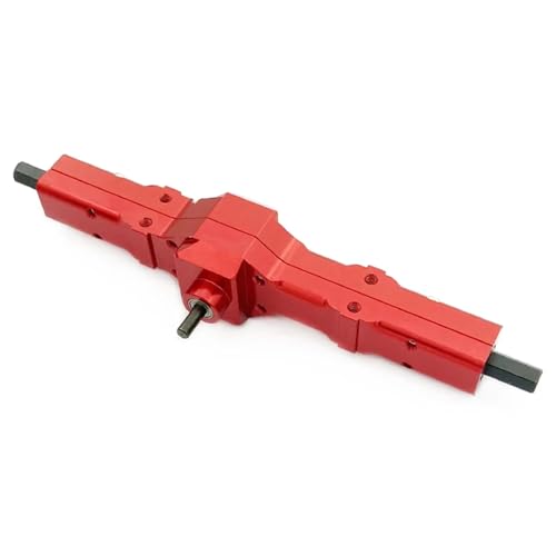 Kompatibel Mit WPL D12 C14 C24 C24-1 B14 B24 B36 RC Für Mini-LKW-Autos, Upgrades, Teile, Zubehör, Metallgetriebe, Hinterachse RC Vorder Hinterachse(Red) von QWHTYO