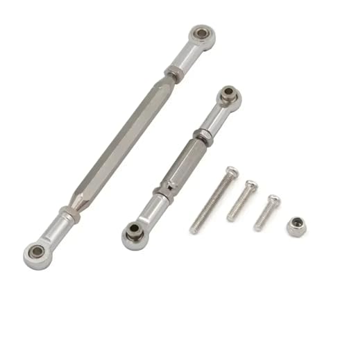 QWHTYO RC Cars Teile Kompatibel Mit MN Für MN78 1/12 RC-Auto-Upgrade-Modifikation Ersatzzubehör Ersatzteile Metall-Lenkstange(Silver) von QWHTYO