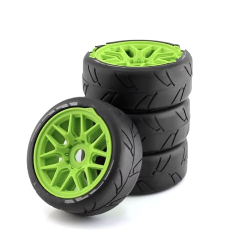 RC Auto Reifen Kompatibel Mit ARRMA Für Traxxas Für Redcat Für Team Für Losi Für Kyosho VRX WR8 1/8 RC-Geländewagenteil, 4 Stück, 103 Mm Reifen, Rad, 17 Mm Sechskant(Green) von QWHTYO