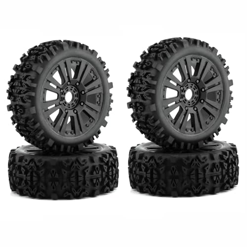 RC Auto Reifen Kompatibel Mit AXIAL Für SCX10 Für Capra Für TRAXXAS Für TRX-4 Für RGT D90 1/10 RC Crawler Truck, Offroad-Teile, 1,9-Zoll-Reifen, 98-mm-Reifen von QWHTYO