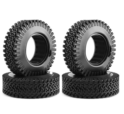 RC Auto Reifen Kompatibel Mit AXIAL Für SCX10 Für Capra Für TRAXXAS Für TRX-4 Für RGT D90 1/10 RC Crawler Truck, Offroad-Teile, 1,9-Zoll-Reifen, 98-mm-Reifen von QWHTYO