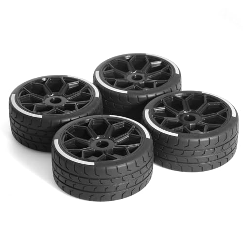 RC Auto Reifen Kompatibel Mit Arrma Für Infraction Für Limitless Für FSR Für FS 1/7 RC-Auto-Upgrade-Teile, 4 Stück, 100 X 42 Mm, 42/100 Reifen, 17 Mm Radsechskant von QWHTYO