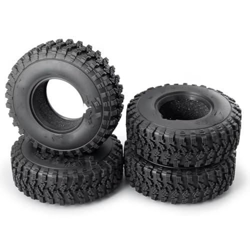 RC Auto Reifen Kompatibel Mit Axial Für SCX10 1/10 RC Crawler Car Upgrade-Teile 1 Stück 4 Stück 1,9 Zoll 106 Mm Beadlock-Gummiradreifen Mit Innenschaum(4pcs) von QWHTYO