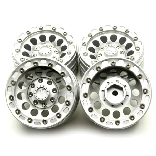 RC Auto Reifen Kompatibel Mit Axial Für SCX10 90046 RR10 Für Wraith 90048 Für TRX4 D90 D110 CC01 1/10 RC Crawler Autoteile 1,9" Beadlock-Felgen(4pcs) von QWHTYO