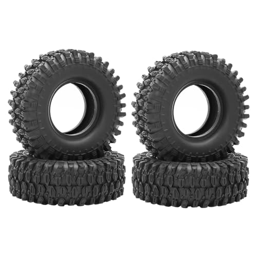 RC Auto Reifen Kompatibel Mit Axial Für SCX10 D90 D110 Für MST Für RGT Für Tamiya Für Rock Crawler Truck 108 Mm 1/10 RC Offroad-Autoteile 1,9-Zoll-Reifen(4pcs) von QWHTYO