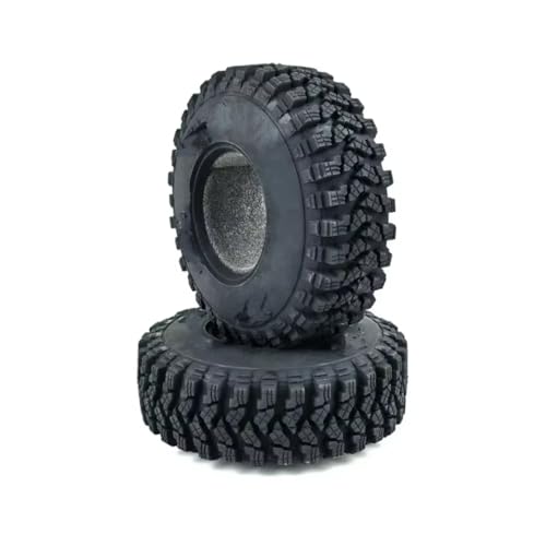 RC Auto Reifen Kompatibel Mit Axial Für SCX10 D90 TF2 Für MST Für Tamiya 1/10 RC Crawler Autoteile, 2 Stück, 1,9 Zoll Voodoo KLR Gummiradreifen, 105 X 35 Mm von QWHTYO