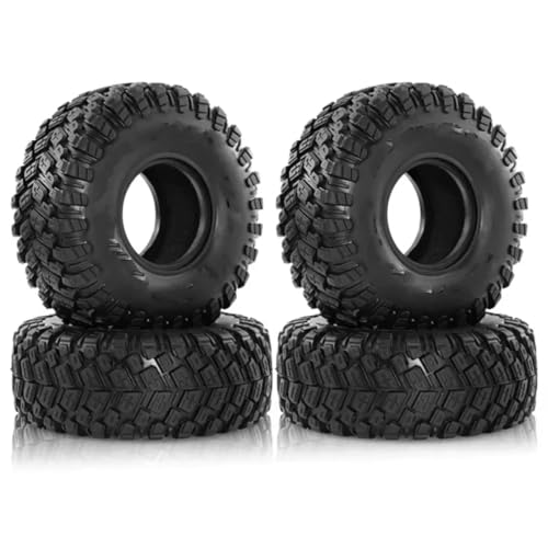 RC Auto Reifen Kompatibel Mit Axial Für SCX10 D90 TF2 Für MST Für Tamiya 1/10 RC Crawler Autoteile, 4 Stück, 1,9 Zoll, Voodoo-KLR-Gummiradreifen, 116 X 45 Mm von QWHTYO