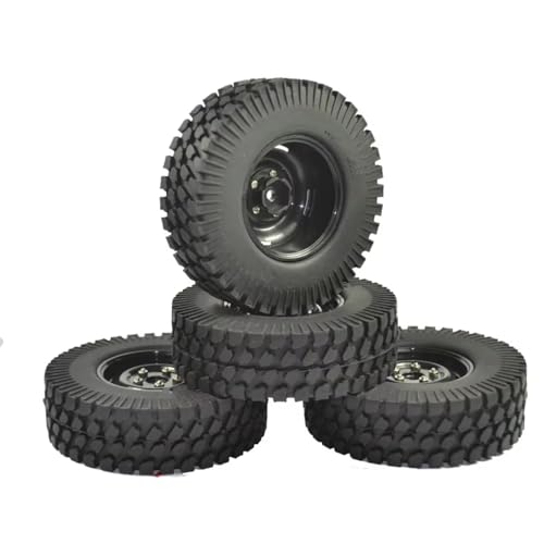RC Auto Reifen Kompatibel Mit Axial Für SCX10 Für Tamiya CC01 D90 1/10 RC Crawler Car Upgrade-Teile 4-teilige Reifen 1,9 Zoll Kunststoffradreifen 98 MM von QWHTYO