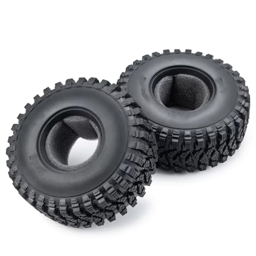 RC Auto Reifen Kompatibel Mit Axial Für SCX10 Für Wraith Für TRX4 Für TRX6 D90 1/10 RC Crawler Car Upgrade-Teile Reifen 125 Mm 2,2 Zoll Gummiradreifen(2pcs) von QWHTYO