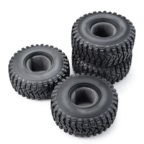 RC Auto Reifen Kompatibel Mit Axial Für SCX10 Für Wraith Für TRX4 Für TRX6 D90 1/10 RC Crawler Car Upgrade-Teile Reifen 125 Mm 2,2 Zoll Gummiradreifen(4pcs) von QWHTYO