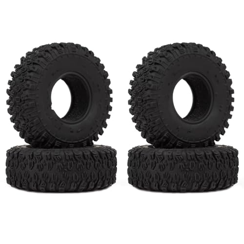 RC Auto Reifen Kompatibel Mit Axial Für SCX24 1/18 1/24 RC Crawler Car Für Klettern, Upgrade-Teil, 52 Mm Reifen, 1,0 Zoll Weicher Gummischlamm Für Geländeradreifen von QWHTYO