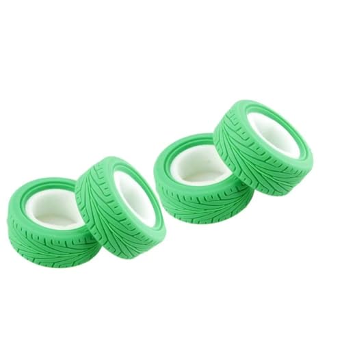 RC Auto Reifen Kompatibel Mit HSP Für HPI Für Redcat Für Tamiya Für Kyosho Für Sakura 1/10 RC-Straße, Rallye-Auto, Rennteile, 4 Stück, 68 Mm Reifen(Green) von QWHTYO