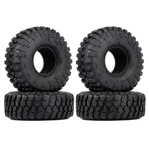 RC Auto Reifen Kompatibel Mit TRX-4 Für Axial Für SCX10 90046 1/10 RC Crawler Autoteile 4 Stück 121 X 45 Mm Weicher Gummireifen 1,9-Zoll-Rad Für Geländereifen von QWHTYO
