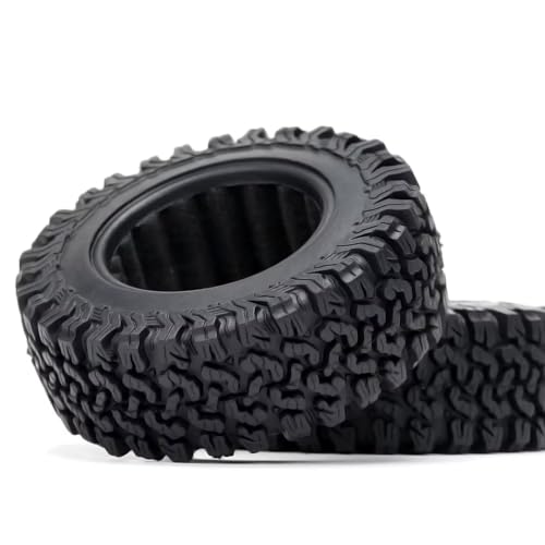 RC Auto Reifen Kompatibel Mit TRX4 Für Axial Für SCX10 90046 90047 Für MST Für Jimny D90 D110 1/10 RC Crawler Autoteile 1,9 Zoll 90 Mm Gummiradreifen(2pcs) von QWHTYO