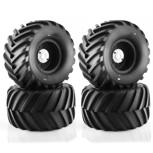 RC Auto Reifen Kompatibel Mit Traxxas Für HIMOTO Für HSP Für HPI Für Tamiya Für Kyosho 1/10 RC Monster Truck-Teilen, 4 Stück, 133 Mm Reifen, Großes Rad, 12 Mm Sechskant(A2) von QWHTYO