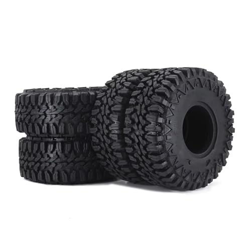 RC Auto Reifen Kompatibel Mit Traxxas Für Trx4 Für Axial D90 Tf2 1/10 RC Crawler Autoteile 4 Stück Diamantreifen 110 Mm * 45 Mm Schlamm Für Gelände 1,9 Radreifen von QWHTYO