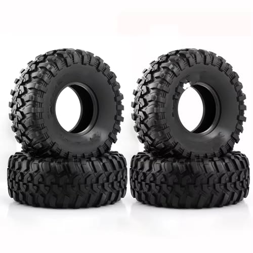 RC Auto Reifen Kompatibel Mit Trxs Für TRX4 Für TRX-6 Für Axial Für SCX10 90046 1/10 RC-Crawler-Autoteile, 1/2/4 Stück, 2,2-Zoll-Reifen, 130 Mm Gummiradreifen(4pcs) von QWHTYO