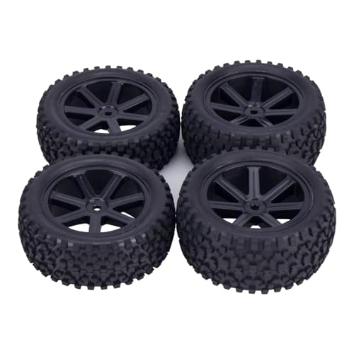 RC Auto Reifen Kompatibel Mit Wltoys Für Redcat Für HPI Für HSP Für Tamiya Für Traxxas 1/10 Rc Off Trail-Teile, Vorder- Und Hinterreifen, Räder, 12-mm-Sechskantnaben von QWHTYO