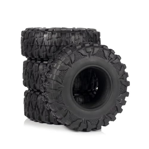 RC Auto Reifen Kompatibel mit SCX10 für Capra für Wraith für TRX4 D90 86190 AXX4 YK4103 ZP1001 1/10 RC Crawler Trucks Teile 2,2 Zoll 120 * 45 mm Gummireifen von QWHTYO