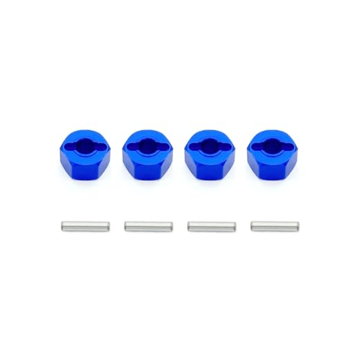 RC Cars Teile Für 1/10 Für Traxxas Für Slash 4x4 Für MJX H16 16207 RC Upgrade Teile 4 Stücke Aluminium Rad Hex Hub Adapter Halterung 12mm Dicke 7mm(Blue) von QWHTYO
