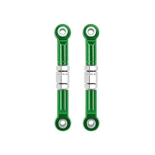 RC Cars Teile Für MJX H16 16207 16208 16209 16210 1/16 RC Auto Upgrades Teile Zubehör 2 Stücke Metall Front Steering Rod Lenkverbindungen RC Ersatzteile(Green) von QWHTYO