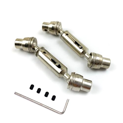 RC Cars Teile Für WPL Für Ural Für B36 B16 C14 C24 B24 2 Stücke Vorne Hinten Antriebswelle Für Ural LKW RC Auto Ersatzteile RC Antriebswelle Getriebewelle(Silver) von QWHTYO