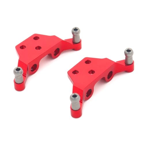 RC Cars Teile Für Wltoys P929 P939 K979 K989 K999 K969 1/28 RC Auto Sare Teile Metall Stoßdämpfer Lenkung Cup CVD Für Schaukel Arm Upgrade Anzug(Red Shock Mount) von QWHTYO