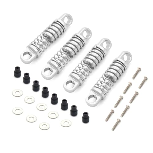RC Cars Teile Für Wltoys P929 P939 K979 K989 K999 K969 1/28 RC Auto Sare Teile Metall Stoßdämpfer Lenkung Cup CVD Für Schaukel Arm Upgrade Anzug(Silver Shock Absorber) von QWHTYO