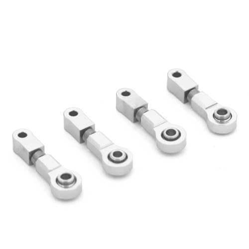 RC Cars Teile Für Wltoys P929 P939 K979 K989 K999 K969 1/28 RC Auto Sare Teile Metall Stoßdämpfer Lenkung Cup CVD Für Schaukel Arm Upgrade Anzug(Silver Upper arm) von QWHTYO