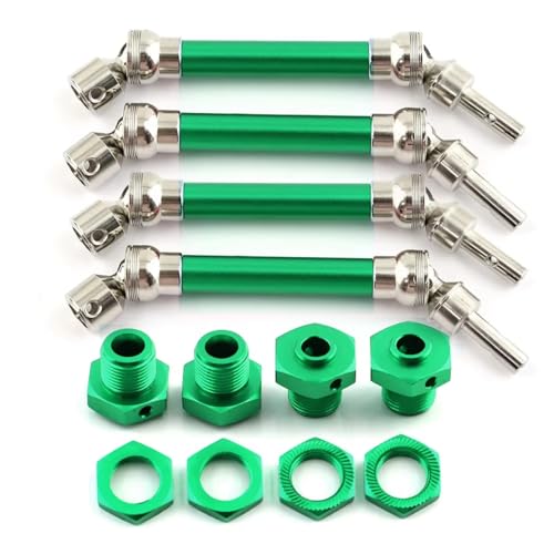 RC Cars Teile Kompatibel Mit Arrma Für Typhon 3s Für Blx 1/8 RC-Auto-Upgrade-Zubehörteile, 4 Stück, Metall, Vorne Und Hinten, Antriebswelle CVD(Green) von QWHTYO