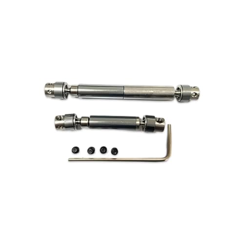 RC Cars Teile Kompatibel Mit HOBBYPLUS CR-18P Für Rock Für TRX4 Für Redcat 4WD 1/18 RC Crawler Autoteile 2-teiliges Metall-Mittelantriebswellen-Set(Silver) von QWHTYO