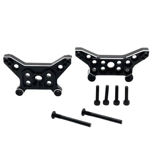 RC Cars Teile Kompatibel Mit MJX 14211 1/14 RC-Auto-Upgrade-Modifikationsteile Zubehör Metall-Stoßdämpferturmplatte Vorne Und Hinten(Black) von QWHTYO
