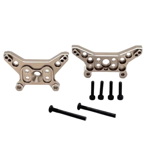 RC Cars Teile Kompatibel Mit MJX 14211 1/14 RC-Auto-Upgrade-Modifikationsteile Zubehör Metall-Stoßdämpferturmplatte Vorne Und Hinten(Silver) von QWHTYO