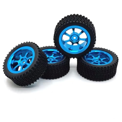 RC Cars Teile Kompatibel Mit WLtoys 1/18 A949 A959 A969 K929 1/14 144001 144010 1/12 124009 124016 RC-Auto-Upgrade-Teile Metallräder Reifen(Blue) von QWHTYO