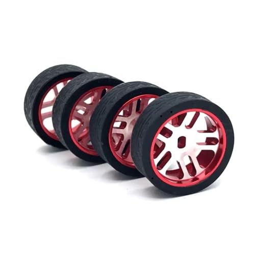 RC Cars Teile Kompatibel Mit WLtoys K969 K979 K989 K999 Iw04m Iw02 Rm02 Rm03 Für Dgawd Für Mini-z D 1/28 RC-Auto-Upgrade-Teile Metall-Radnabenreifen(Red) von QWHTYO