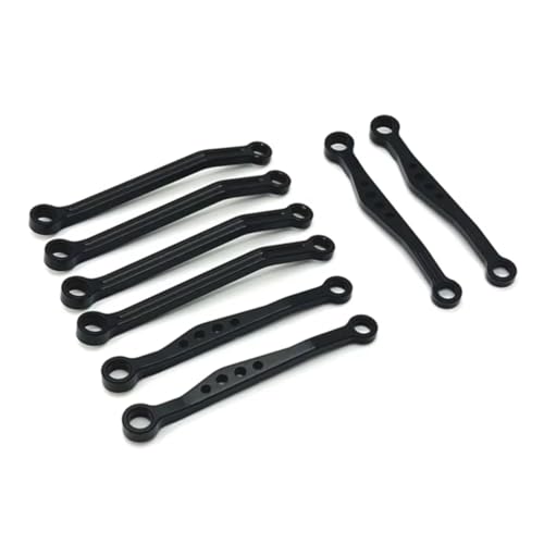 RC Cars Teile Kompatibel Mit WPL C64 1/16 RC-Auto-Upgrade-Modifikation, Ersatzteile, Zubehör, Metall Für Chassis-Verbindungsstangensatz(Black) von QWHTYO