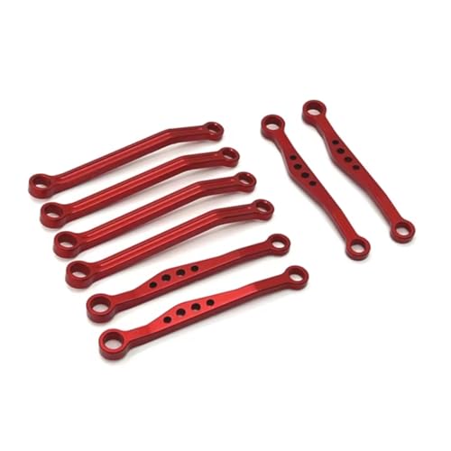 RC Cars Teile Kompatibel Mit WPL C64 1/16 RC-Auto-Upgrade-Modifikation, Ersatzteile, Zubehör, Metall Für Chassis-Verbindungsstangensatz(Red) von QWHTYO