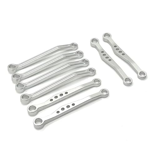 RC Cars Teile Kompatibel Mit WPL C64 1/16 RC-Auto-Upgrade-Modifikation, Ersatzteile, Zubehör, Metall Für Chassis-Verbindungsstangensatz(Silver) von QWHTYO