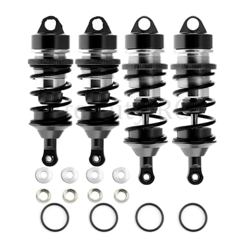 Stoßdämpfer RC Car Kompatibel Mit ARRMA Für Infraction Für BLX Für Felony Für Limitless Roller 1/7 RC-Auto-Upgrades Teile Zubehör Metall-Stoßdämpfer(Black) von QWHTYO