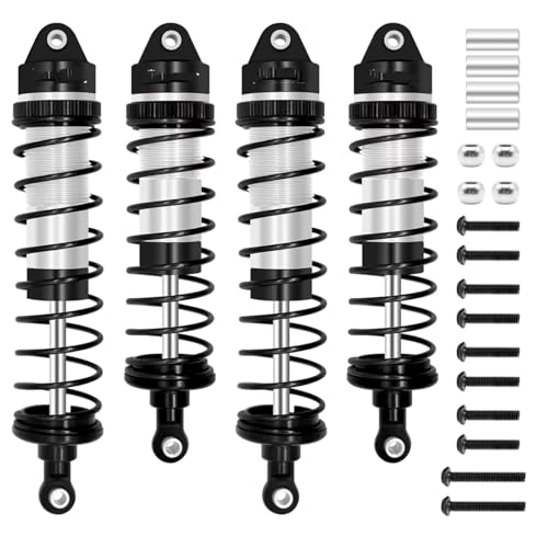 Stoßdämpfer RC Car Kompatibel Mit Arrma Für Rock Für Granite Für Senton Für Typhon 1/8 1/10 RC Truck Upgrade-Teile Aluminium-Stoßdämpfer-Dämpfer(Silver) von QWHTYO