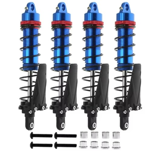 Stoßdämpfer RC Car Kompatibel Mit Axial Für SCX10 AXI03007 RBX10 D90 Für TRX4 1/10 RC Crawler Autozubehör 4PCS Metall 120Mm Stoßdämpfer Öldämpfer(Blue) von QWHTYO